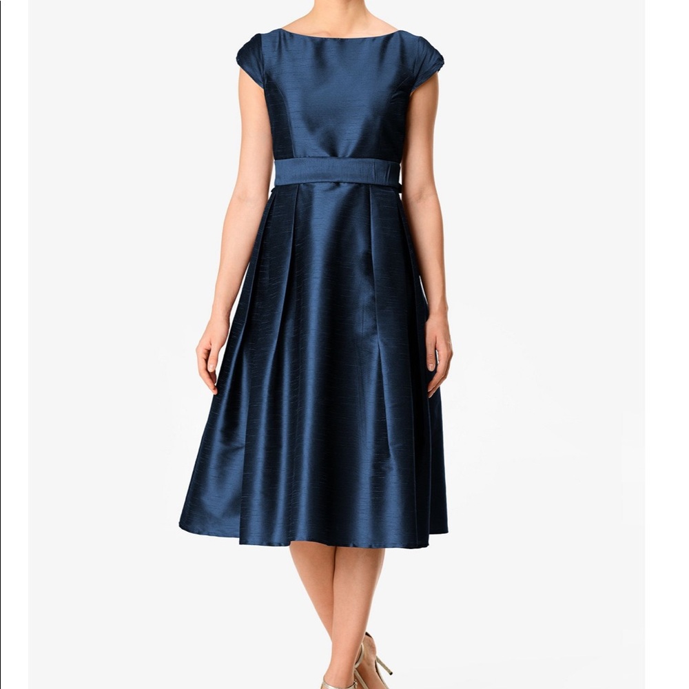 Eshakti Royal blue Quincy dress, with pockets